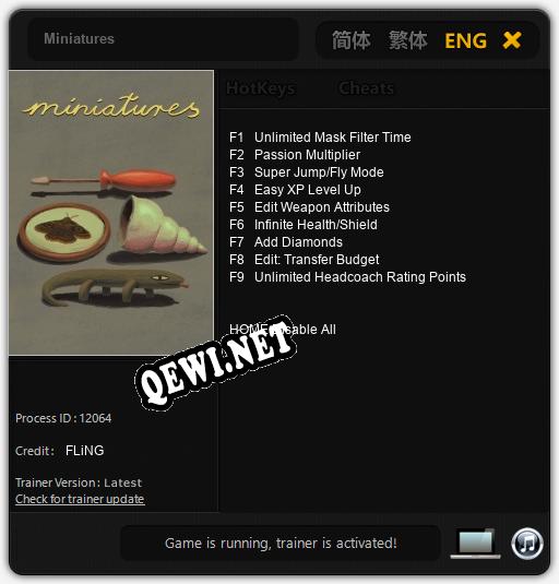 Трейнер для Miniatures [v1.0.2]