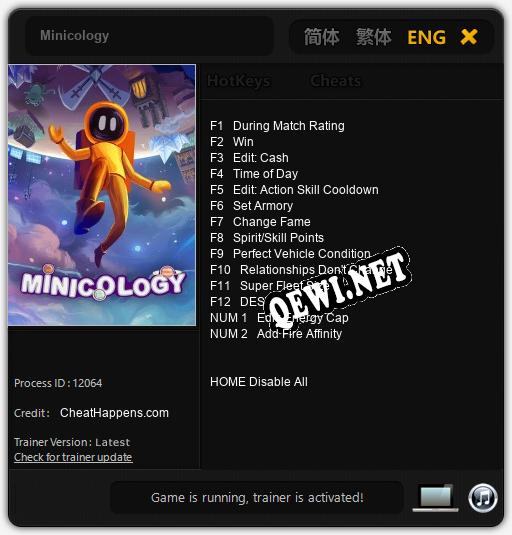 Minicology: ТРЕЙНЕР И ЧИТЫ (V1.0.47)