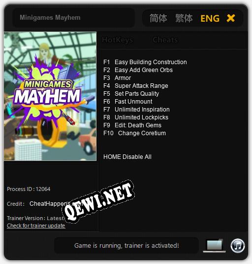 Minigames Mayhem: Читы, Трейнер +10 [CheatHappens.com]