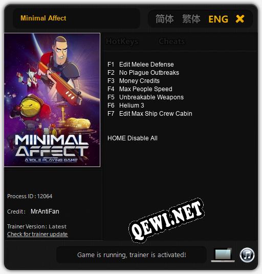 Minimal Affect: ТРЕЙНЕР И ЧИТЫ (V1.0.80)
