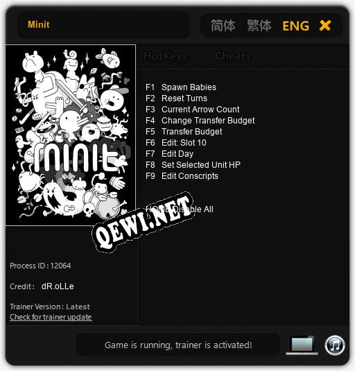 Трейнер для Minit [v1.0.4]