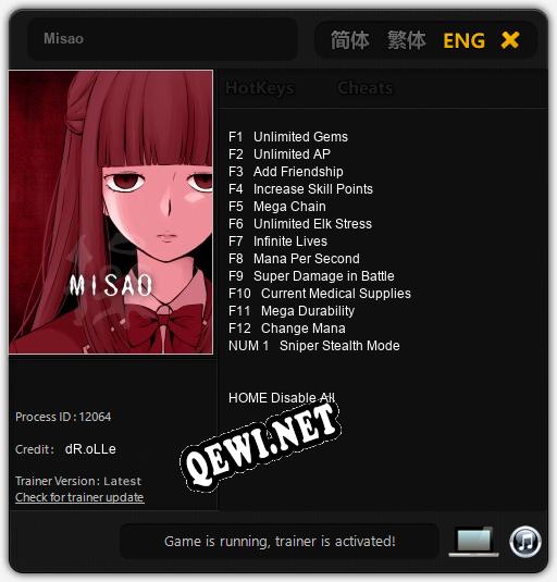 Misao: Читы, Трейнер +13 [dR.oLLe]