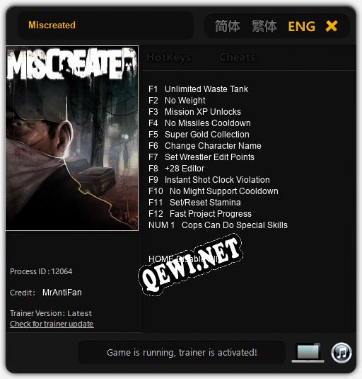 Трейнер для Miscreated [v1.0.2]