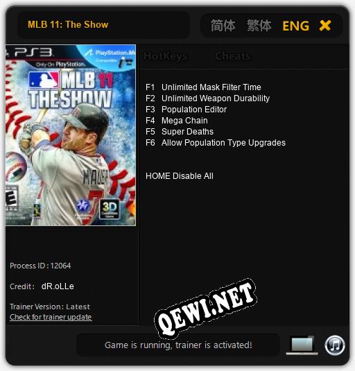 MLB 11: The Show: Трейнер +6 [v1.2]