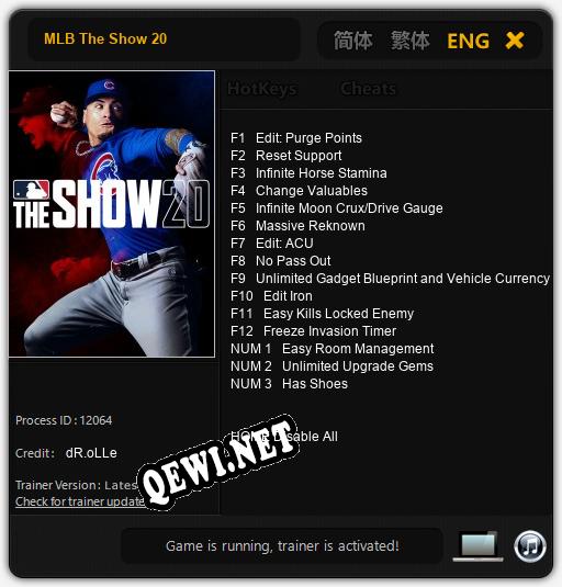 MLB The Show 20: Трейнер +15 [v1.7]