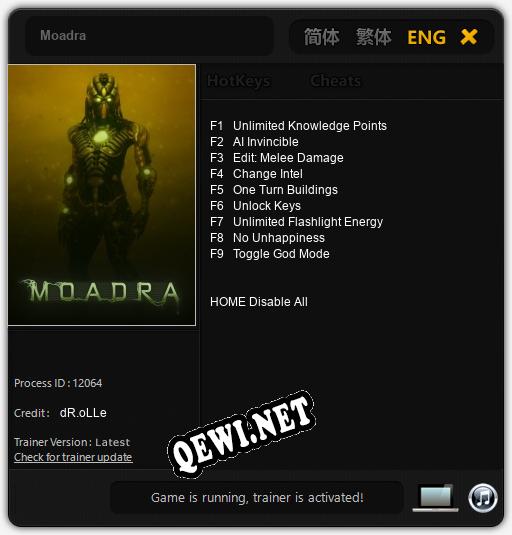 Moadra: ТРЕЙНЕР И ЧИТЫ (V1.0.1)