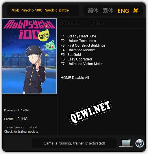 Mob Psycho 100: Psychic Battle: Читы, Трейнер +7 [FLiNG]