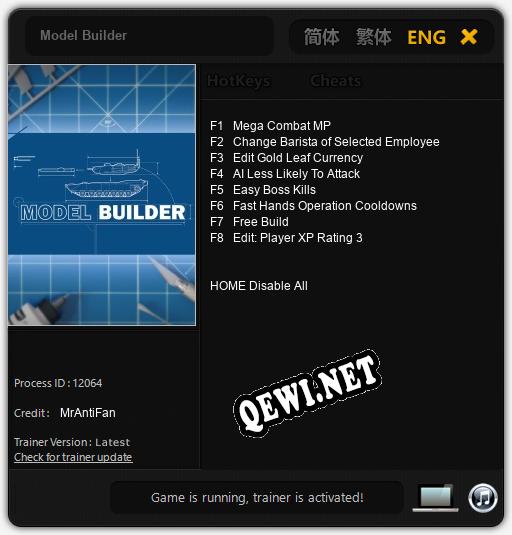 Model Builder: Трейнер +8 [v1.8]