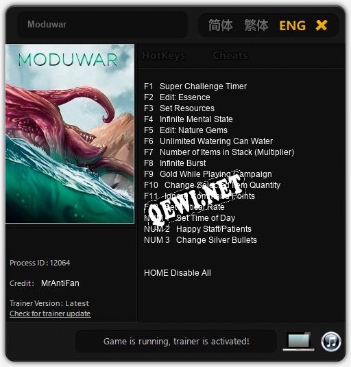 Moduwar: ТРЕЙНЕР И ЧИТЫ (V1.0.28)