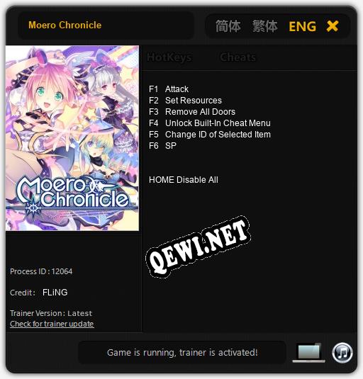 Трейнер для Moero Chronicle [v1.0.7]