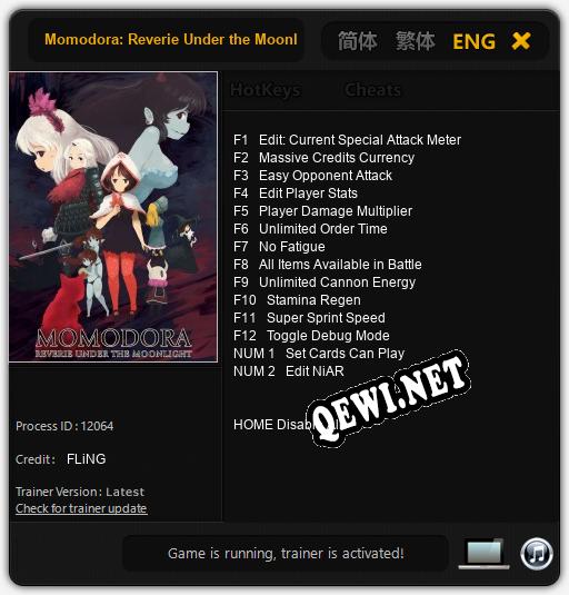 Трейнер для Momodora: Reverie Under the Moonlight [v1.0.1]
