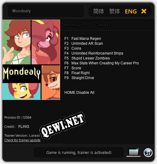 Mondealy: Читы, Трейнер +9 [FLiNG]