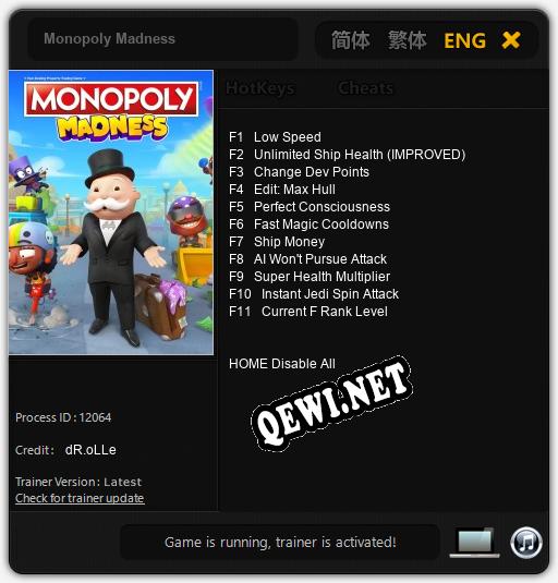 Monopoly Madness: Читы, Трейнер +11 [dR.oLLe]