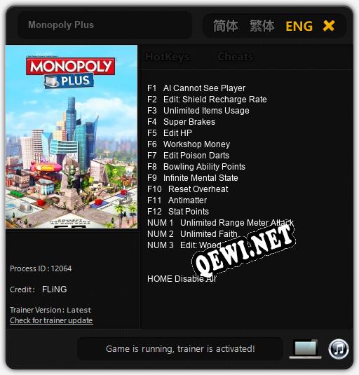 Monopoly Plus: Читы, Трейнер +15 [FLiNG]