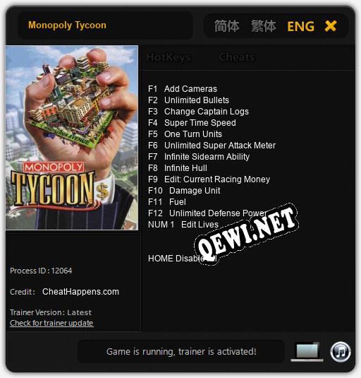 Monopoly Tycoon: Трейнер +13 [v1.7]