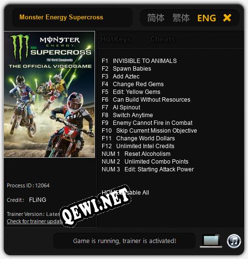 Monster Energy Supercross: Трейнер +15 [v1.2]