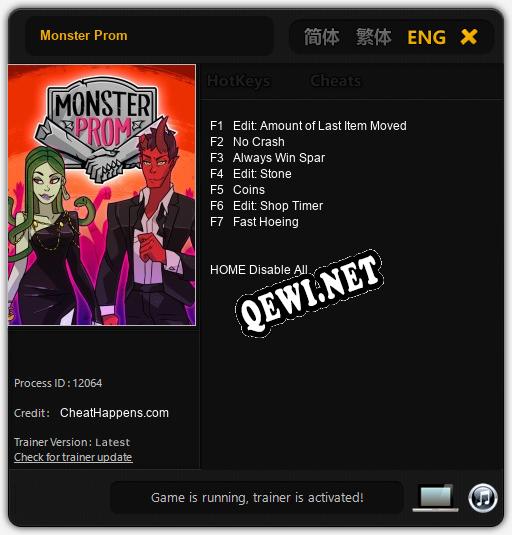 Monster Prom: ТРЕЙНЕР И ЧИТЫ (V1.0.65)