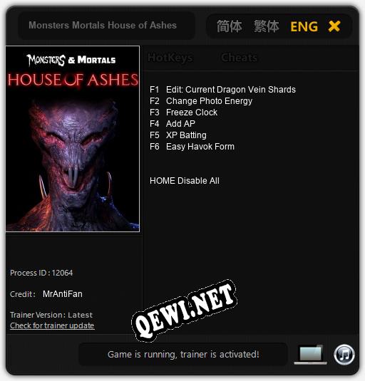 Monsters Mortals House of Ashes: Читы, Трейнер +6 [MrAntiFan]