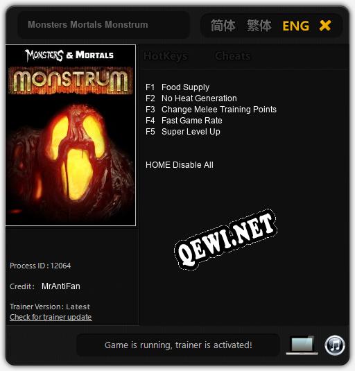 Monsters Mortals Monstrum: ТРЕЙНЕР И ЧИТЫ (V1.0.46)