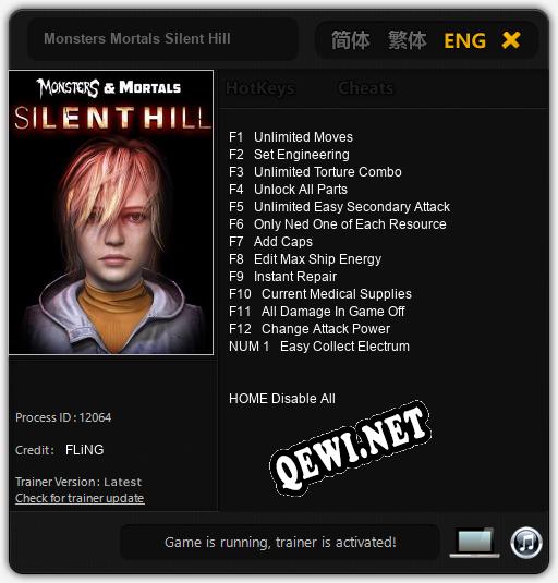 Monsters Mortals Silent Hill: Трейнер +13 [v1.7]