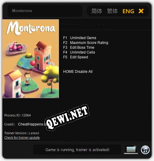 Monterona: ТРЕЙНЕР И ЧИТЫ (V1.0.34)