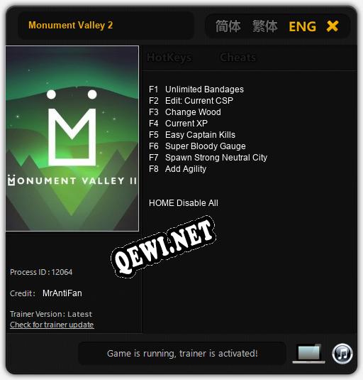 Monument Valley 2: Трейнер +8 [v1.1]