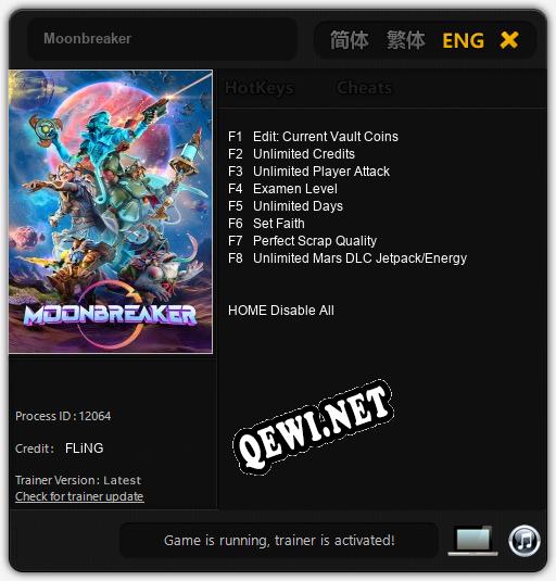 Трейнер для Moonbreaker [v1.0.8]