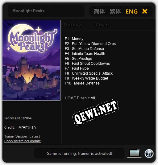 Moonlight Peaks: Читы, Трейнер +10 [MrAntiFan]