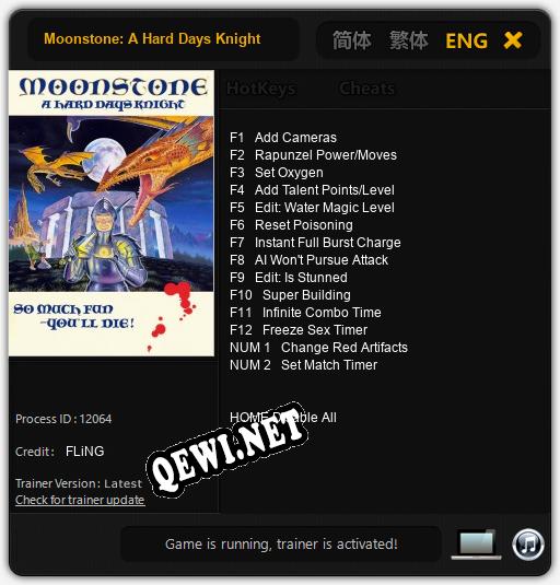Moonstone: A Hard Days Knight: ТРЕЙНЕР И ЧИТЫ (V1.0.15)