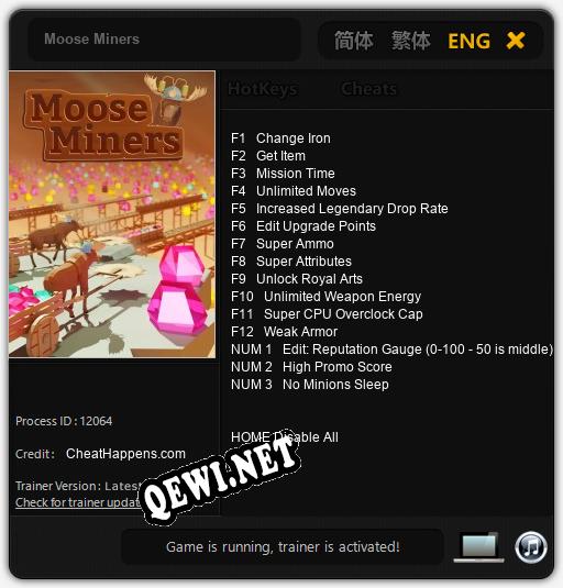 Moose Miners: Читы, Трейнер +15 [CheatHappens.com]