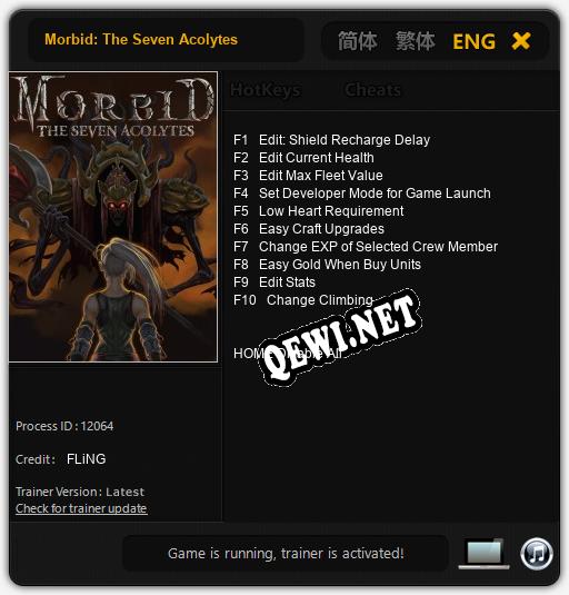 Трейнер для Morbid: The Seven Acolytes [v1.0.7]
