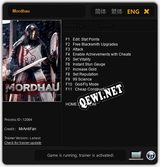 Mordhau: Читы, Трейнер +11 [MrAntiFan]