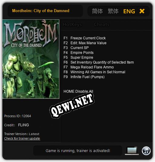 Трейнер для Mordheim: City of the Damned [v1.0.2]