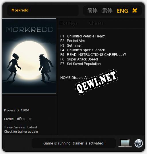 Трейнер для Morkredd [v1.0.3]