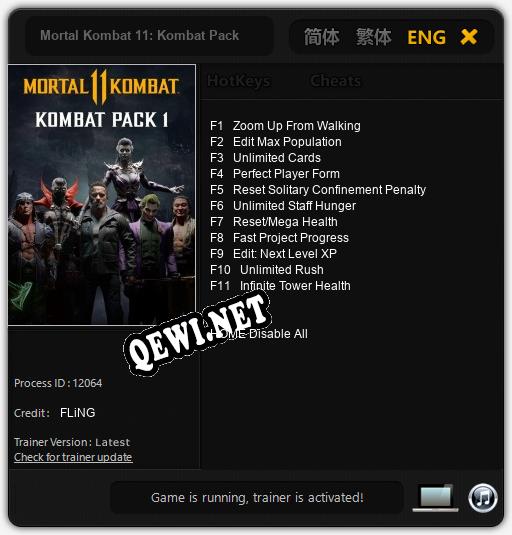 Mortal Kombat 11: Kombat Pack: ТРЕЙНЕР И ЧИТЫ (V1.0.40)