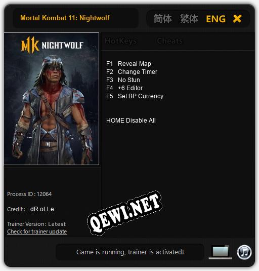 Mortal Kombat 11: Nightwolf: Трейнер +5 [v1.5]