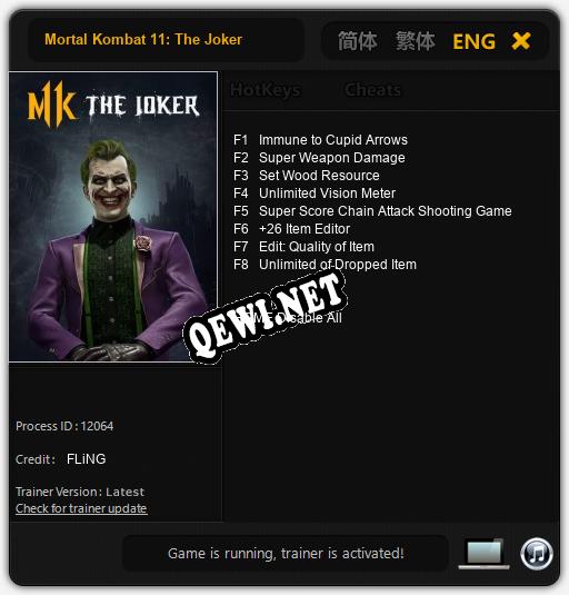 Mortal Kombat 11: The Joker: Трейнер +8 [v1.1]