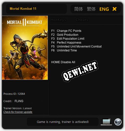 Mortal Kombat 11: ТРЕЙНЕР И ЧИТЫ (V1.0.11)