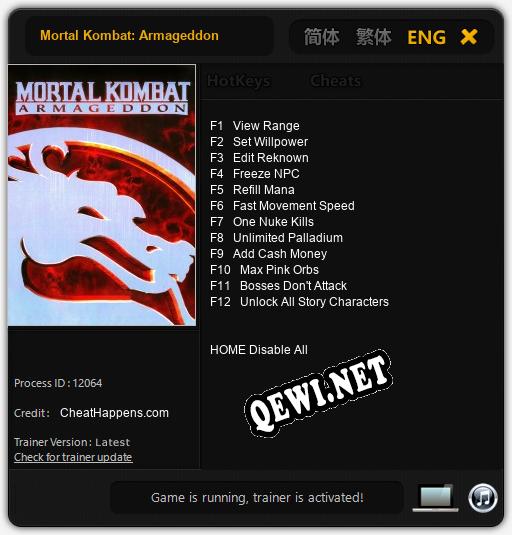 Mortal Kombat: Armageddon: Трейнер +12 [v1.8]