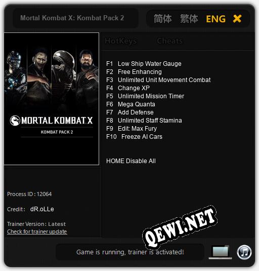 Mortal Kombat X: Kombat Pack 2: ТРЕЙНЕР И ЧИТЫ (V1.0.43)
