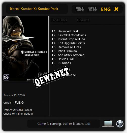 Mortal Kombat X: Kombat Pack: ТРЕЙНЕР И ЧИТЫ (V1.0.54)