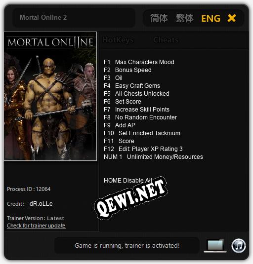 Mortal Online 2: Трейнер +13 [v1.2]