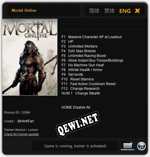 Mortal Online: Трейнер +13 [v1.6]