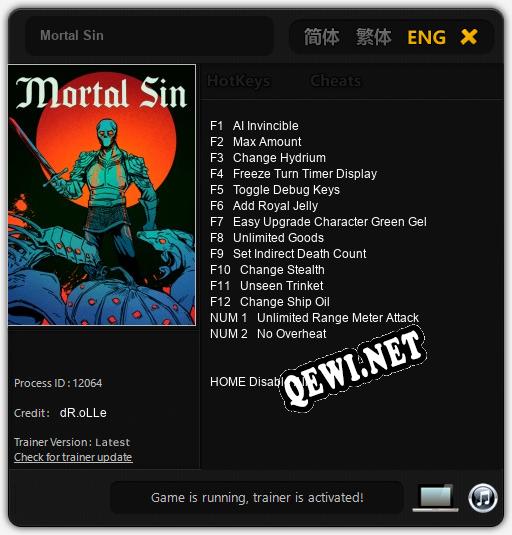 Mortal Sin: Читы, Трейнер +14 [dR.oLLe]