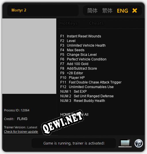 Трейнер для Mortyr 2 [v1.0.6]