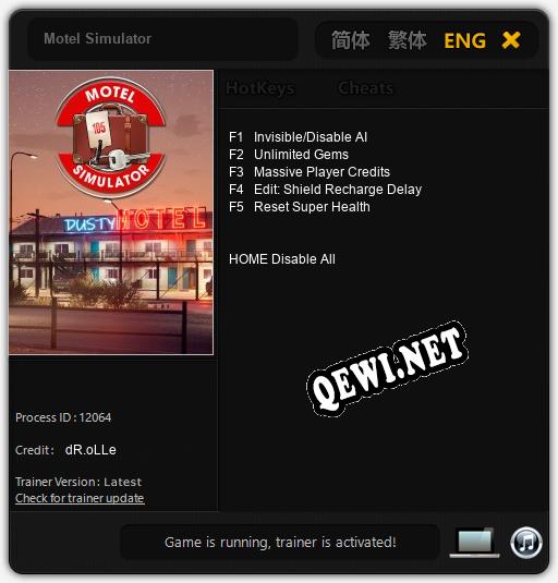 Motel Simulator: Трейнер +5 [v1.1]
