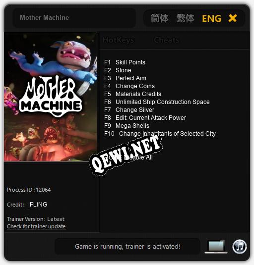 Mother Machine: Читы, Трейнер +10 [FLiNG]