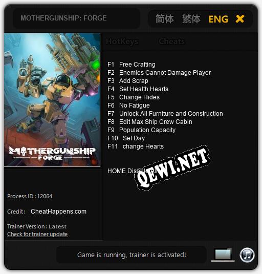MOTHERGUNSHIP: FORGE: Трейнер +11 [v1.9]
