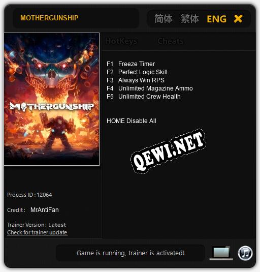 MOTHERGUNSHIP: Читы, Трейнер +5 [MrAntiFan]
