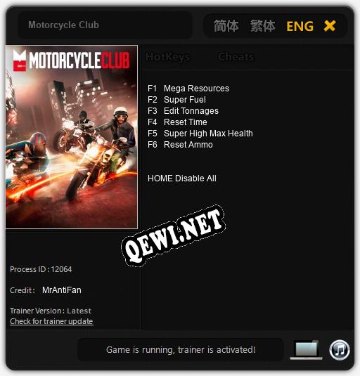Motorcycle Club: ТРЕЙНЕР И ЧИТЫ (V1.0.55)